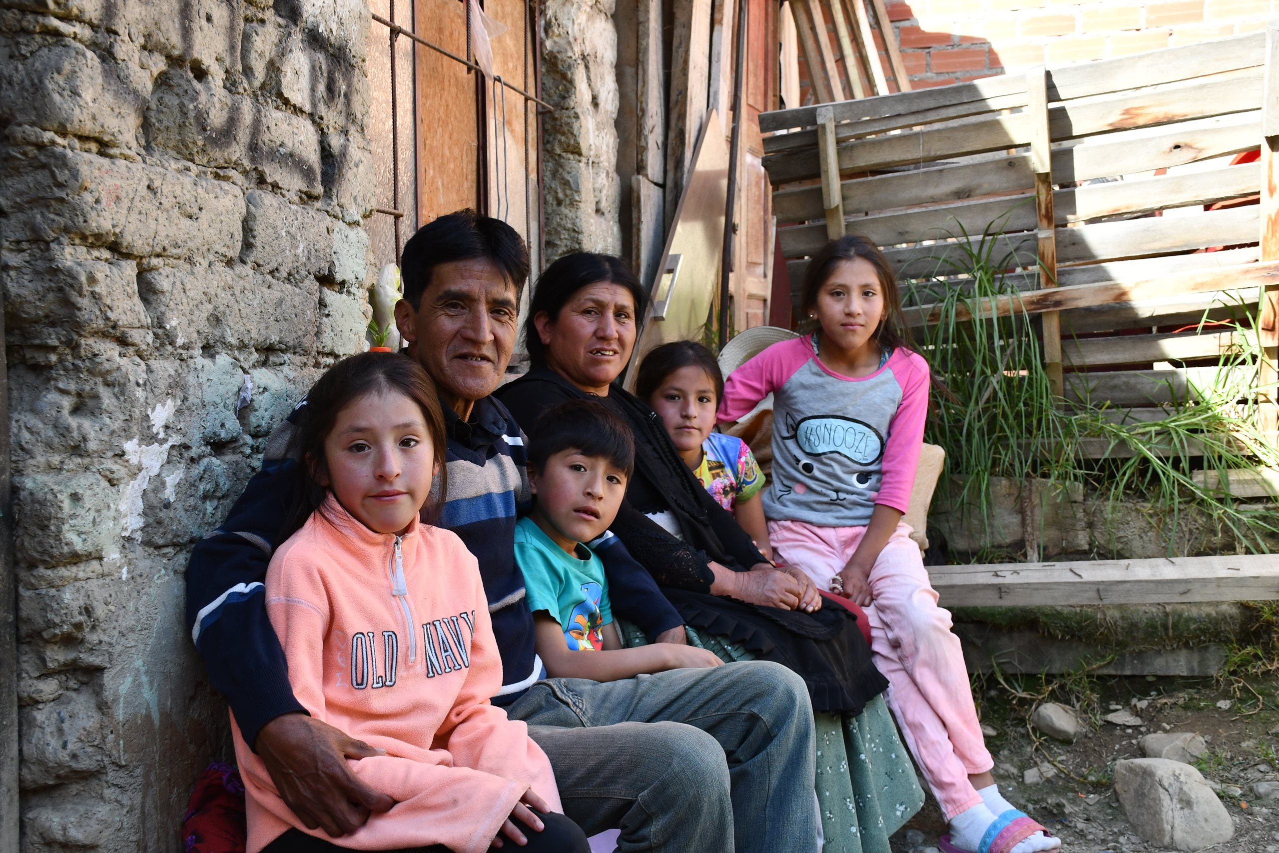 La familia de Olayda en su hogar