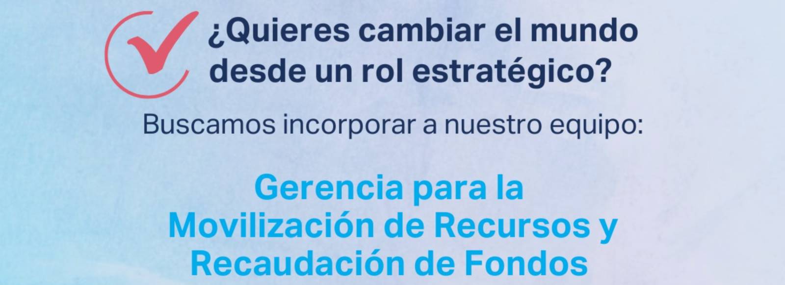 ¿Quieres cambiar el mundo desde un rol estratégico?