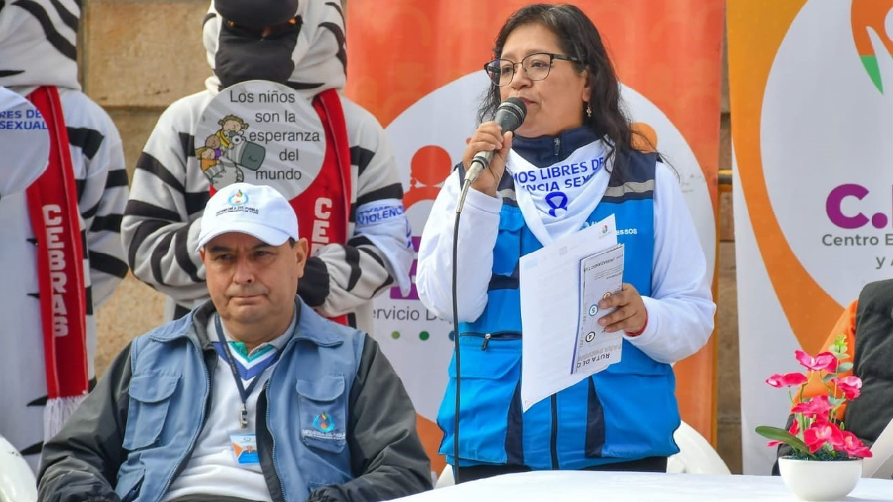 Ninoska Uribe, Gerente Operativa de Territorio durante el pronunciamiento