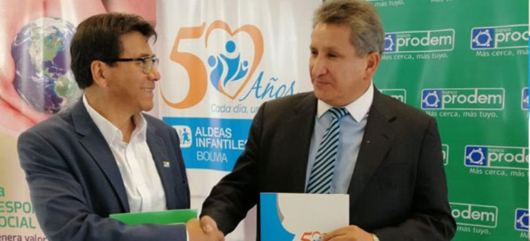 Alianza Banco PRODEM y Aldeas Infantiles SOS 