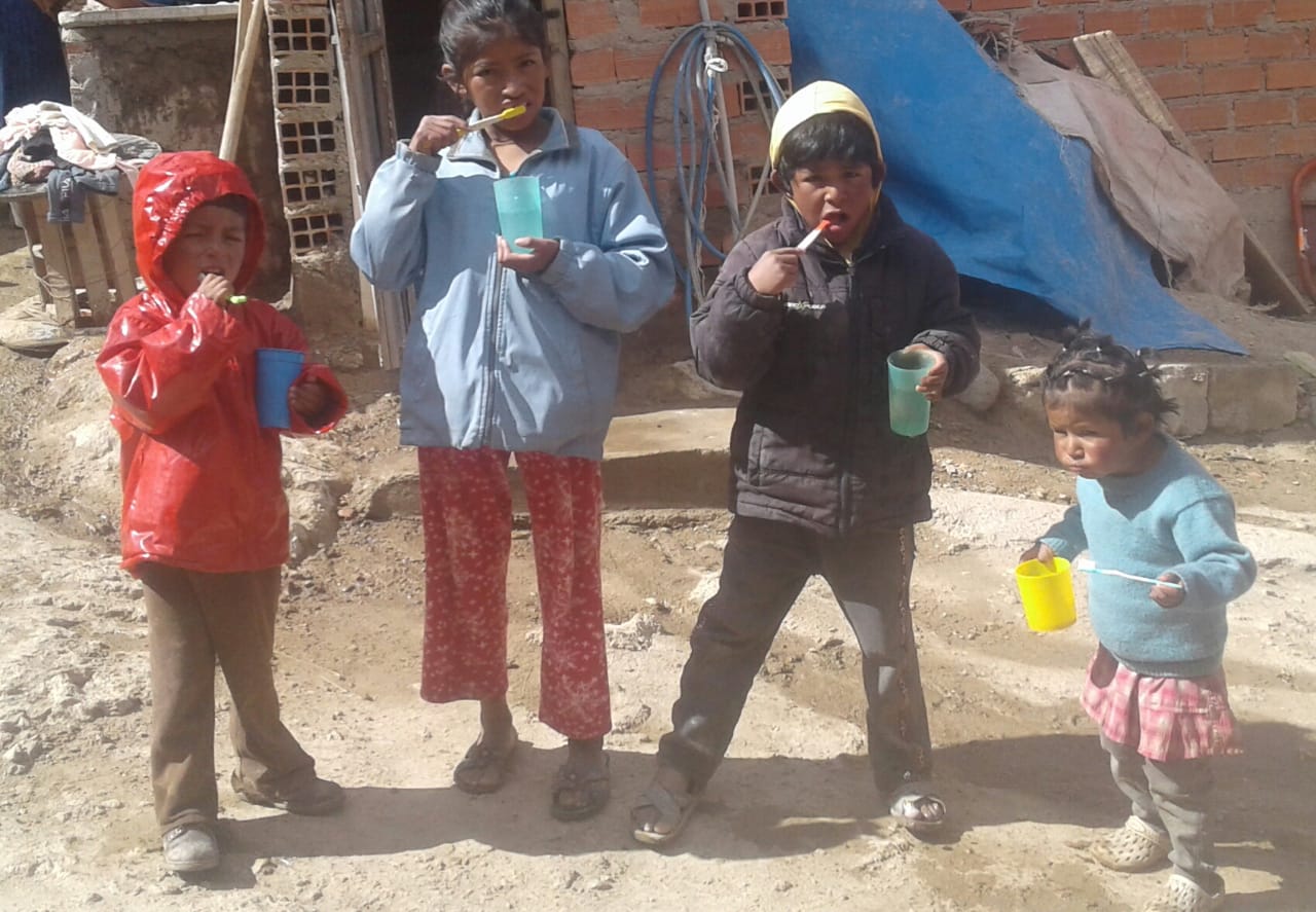 La familia Sanchez con acceso a agua potable