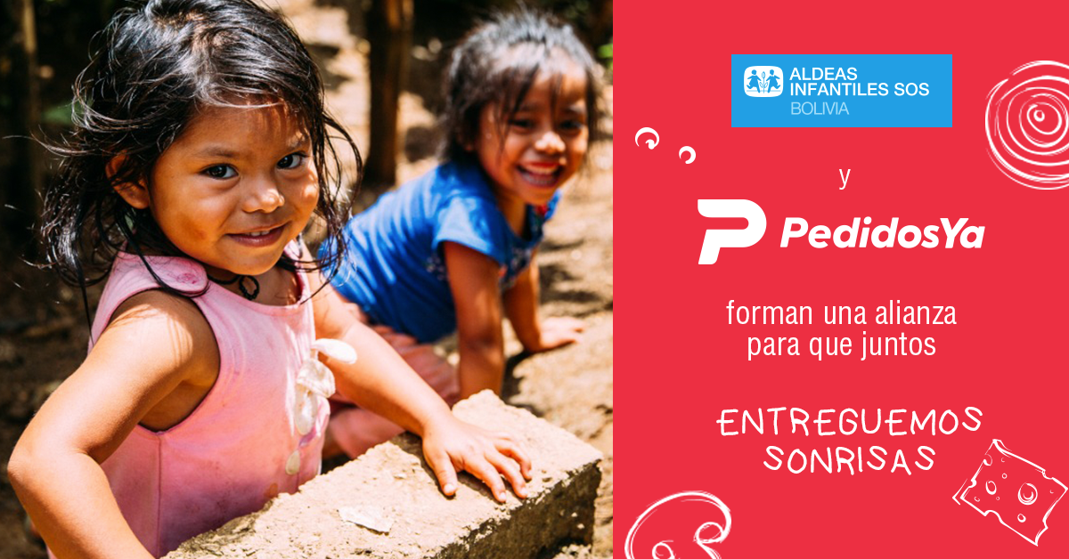 PedidosYa y Aldeas Infantiles SOS lanzan campaña por la niñez más vulnerable